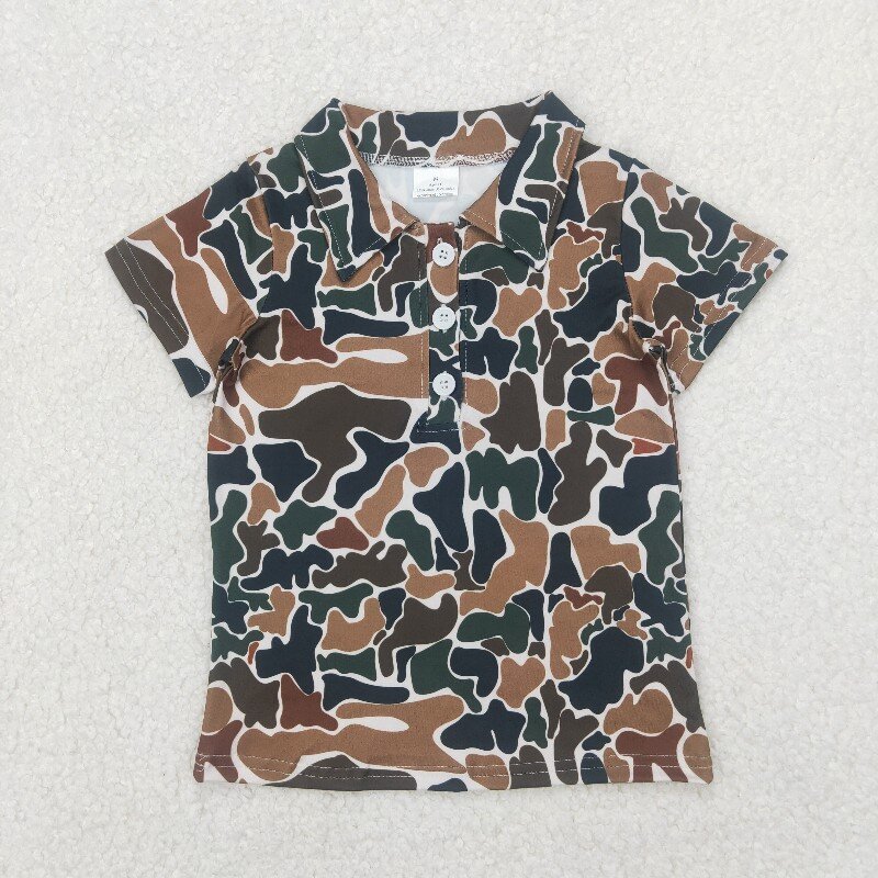 US Warhouse RTS BT1213 Brown camo short sleeve boy t-shirt
