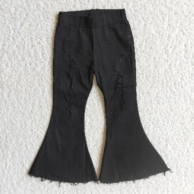 US Warhouse RTS C8-2 Black solid print girl jeans