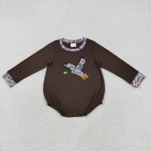 US Warhouse LR2310 Brown duck girl Long sleeve romper