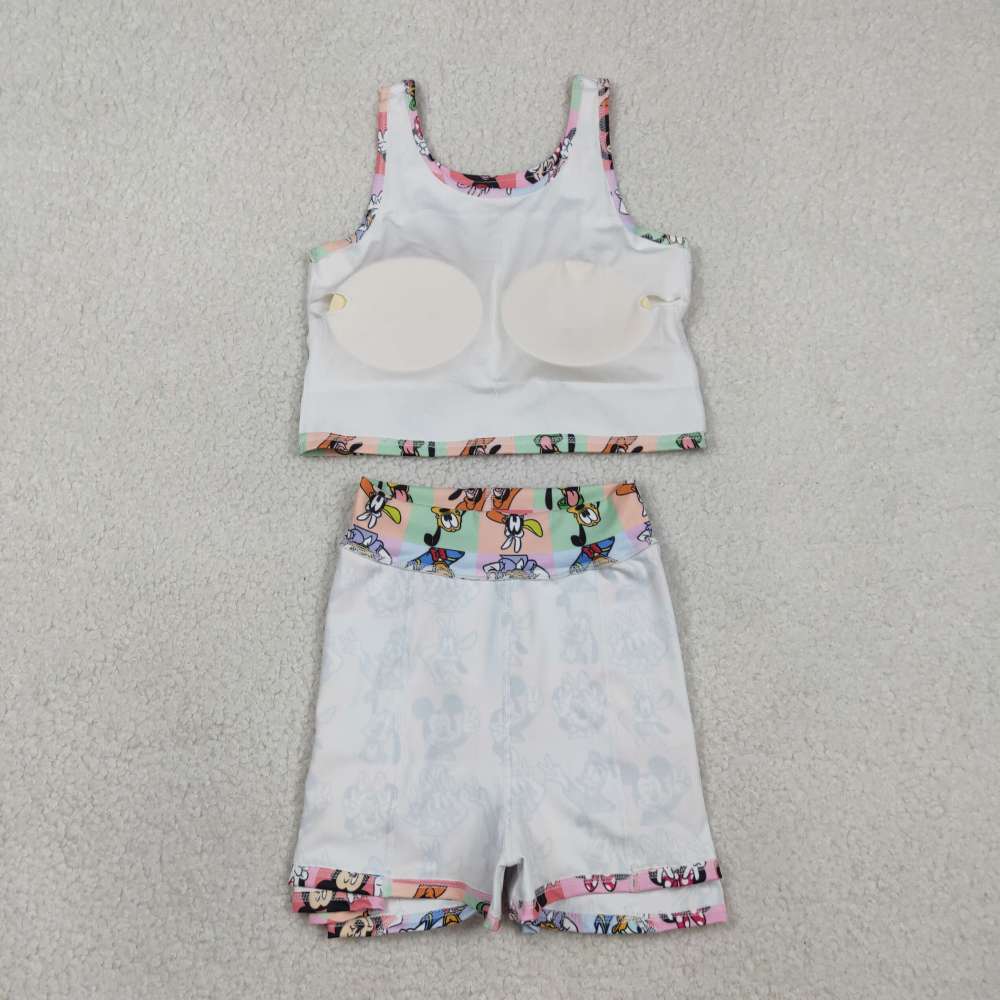 GSD2333 RTS Cartoon print girl sleeveless yoga dress