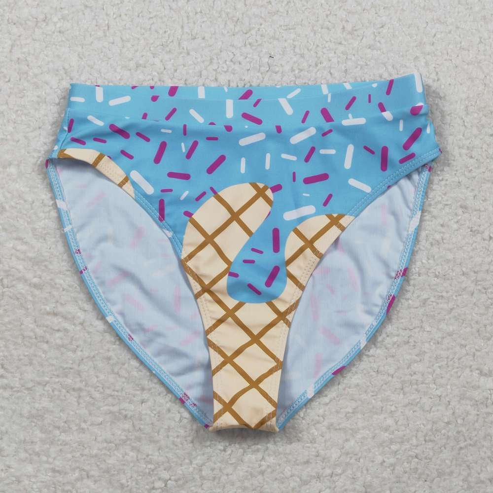 S0576 rts adult women blue ice scream sprinkle print summer bottom