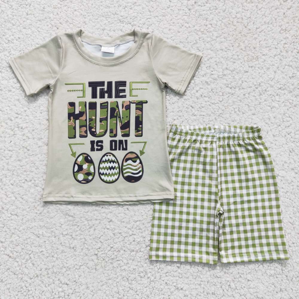 BSSO0096 green the hunt is ion print short sleeve summer outfits
