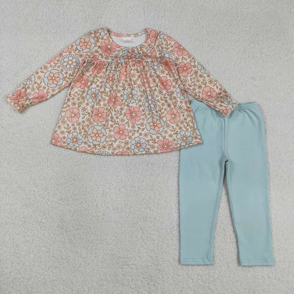 GLP1195 Orange flowers Print sleeveless girl outfits