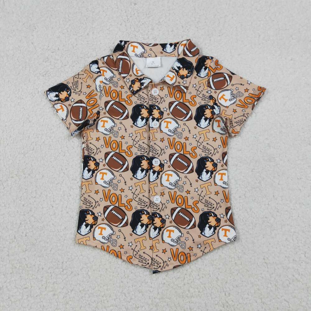 BT1693 Team vols puppy button short-sleeved shirt