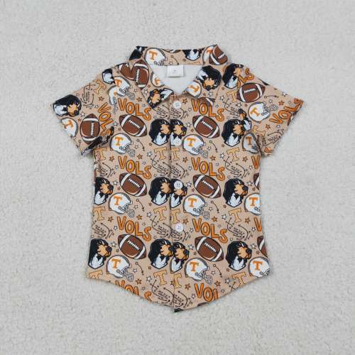 BT1693 Team vols puppy button short-sleeved shirt