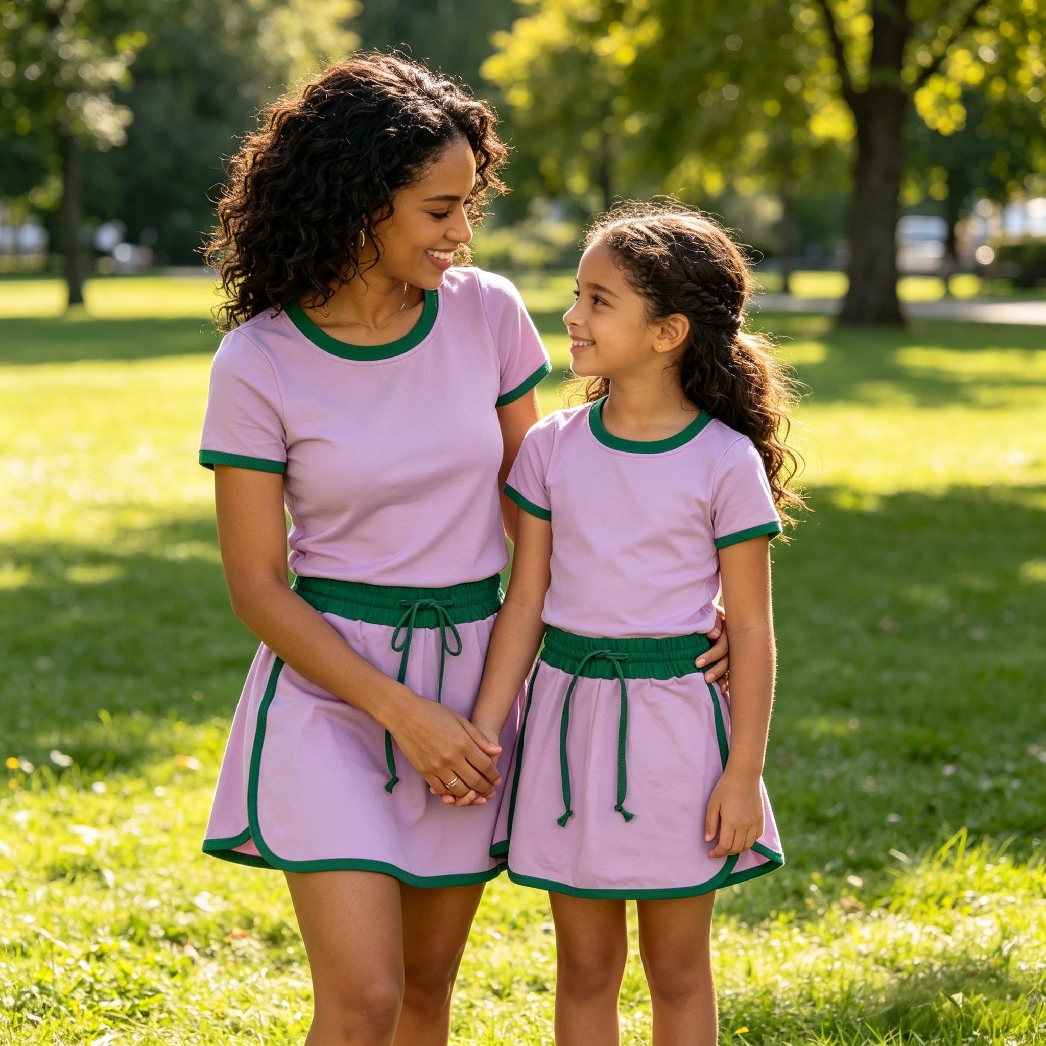 GSSO3675  adult women Purple  solid Print Short sleeve skirt outfits