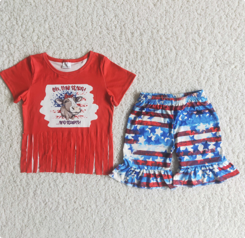 C15-2 Tassel Bull Head Star Striped Set