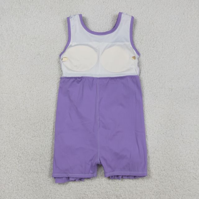 GSD3036 RTS Purple solid yoga sleeveless dress