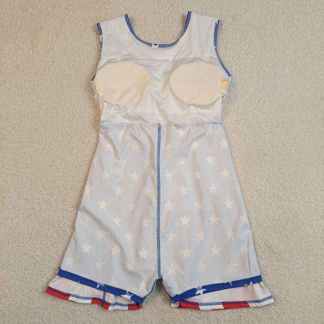 GSD3813 RTS 4th of july stars active girl yoga dress