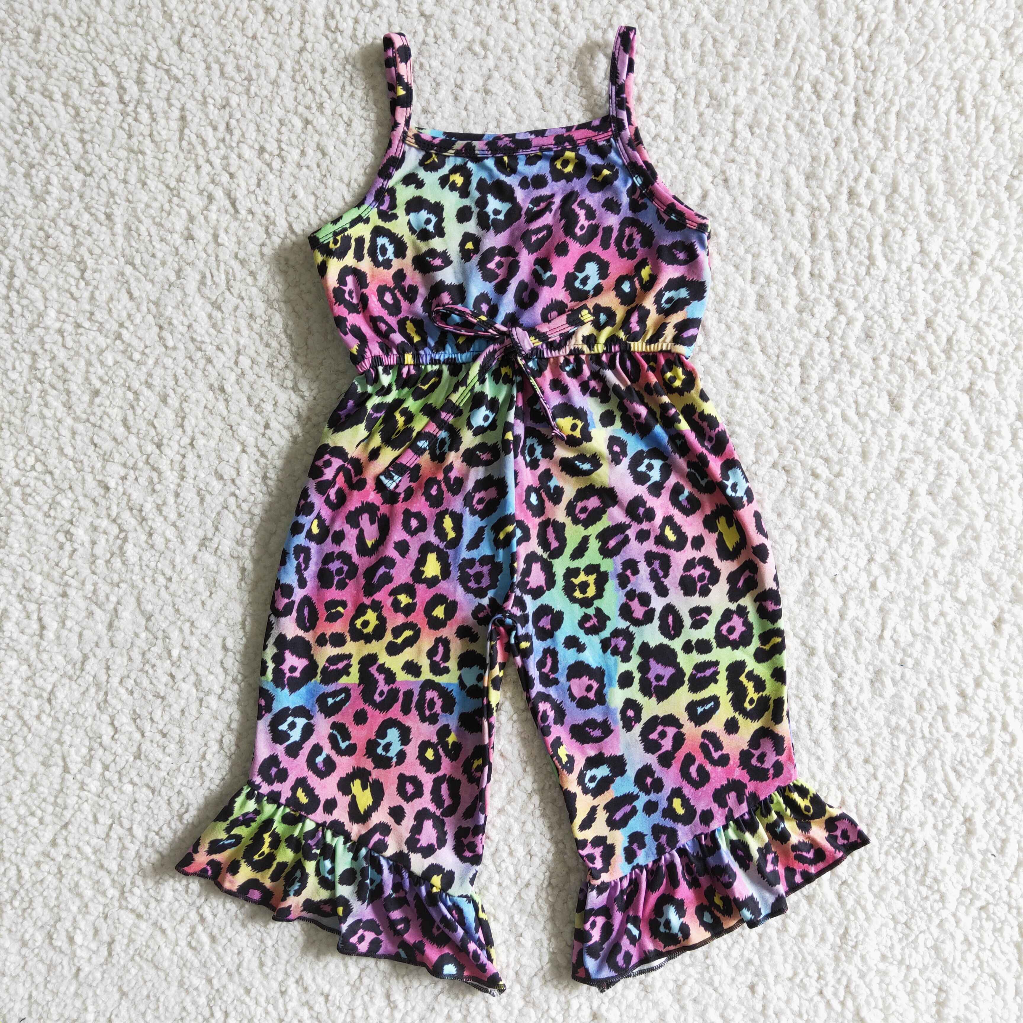A7-3 COLORFUL Leopard print sleeveless jumpsuit