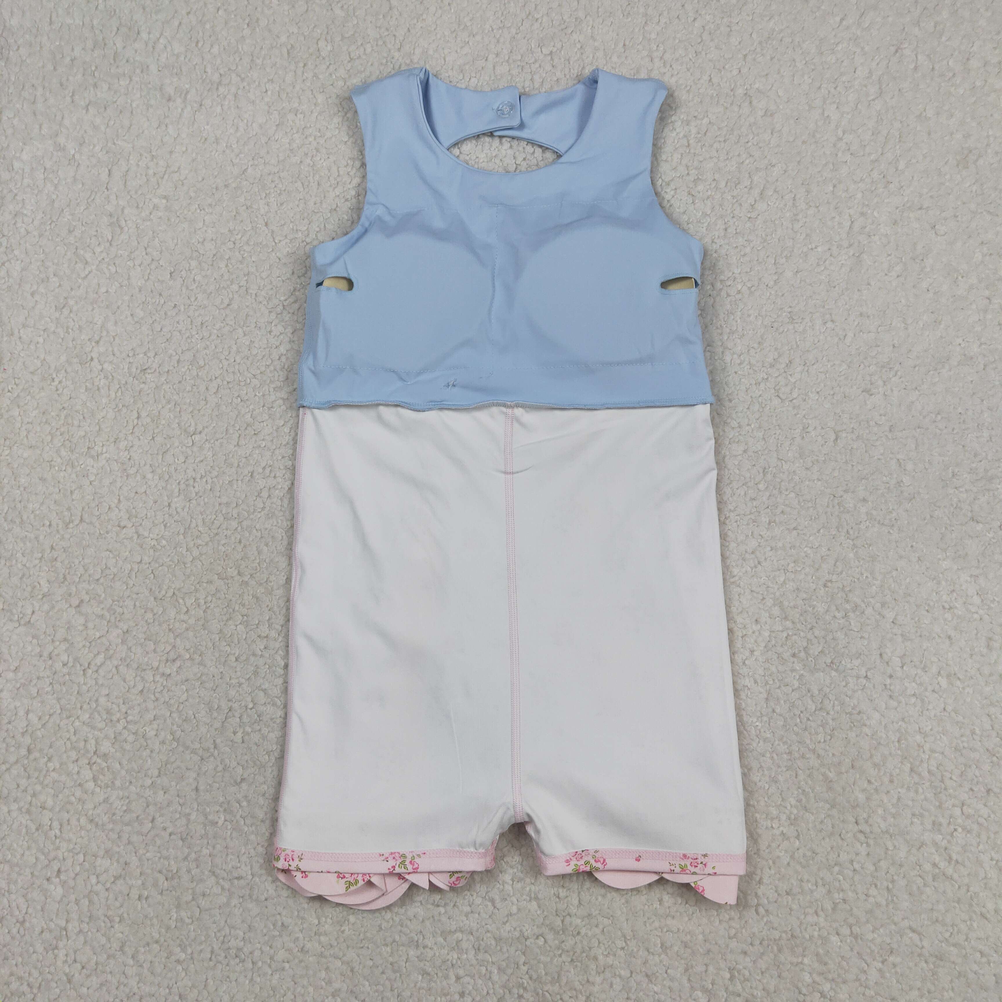 GSD3030 RTS Blue bows print active girl yoga dress