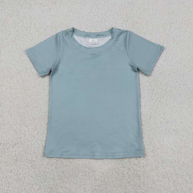 BT1762  RTS Blue Green baseball hat print short sleeve boy t-shirt
