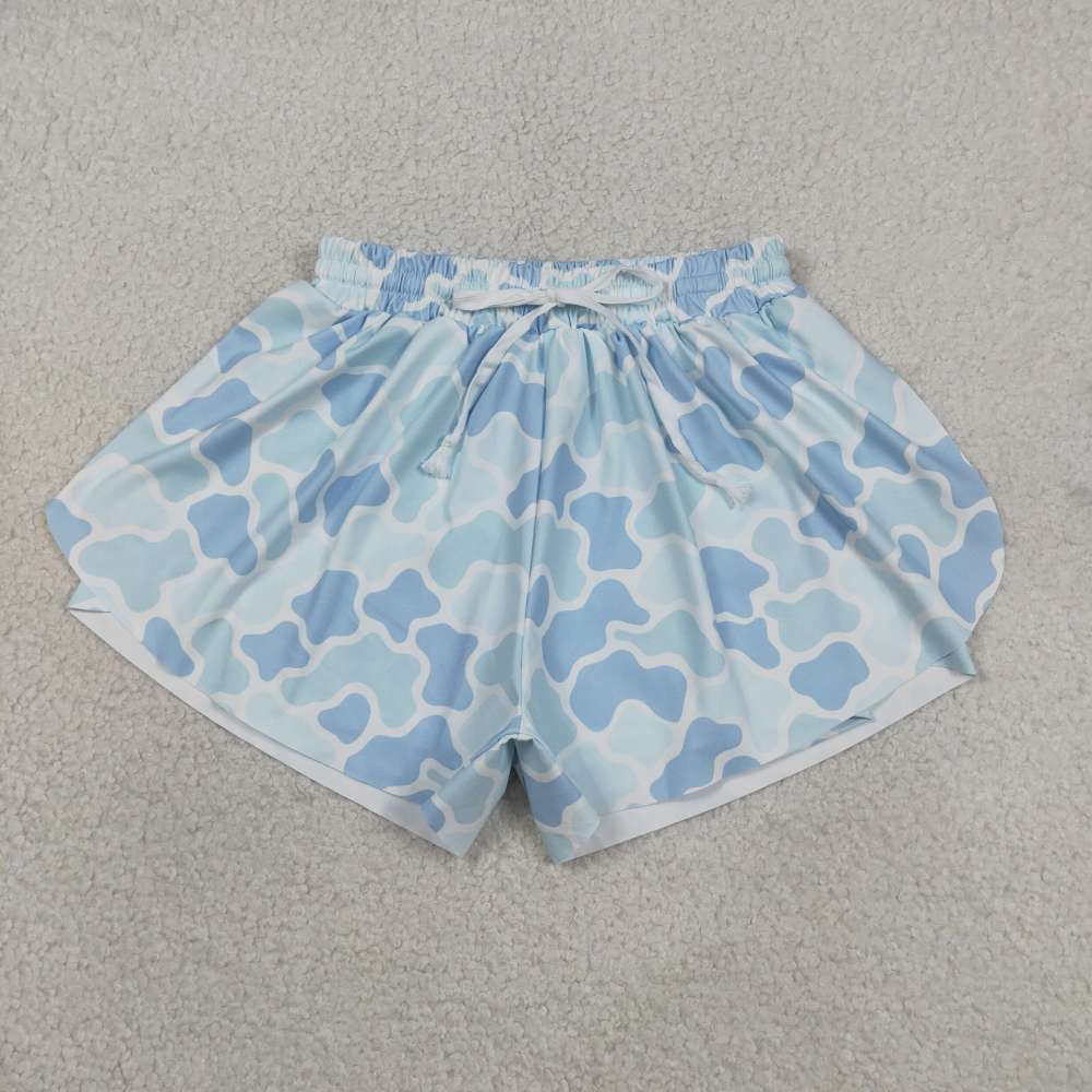 SS0768 Adult women Brown camo yoga shorts