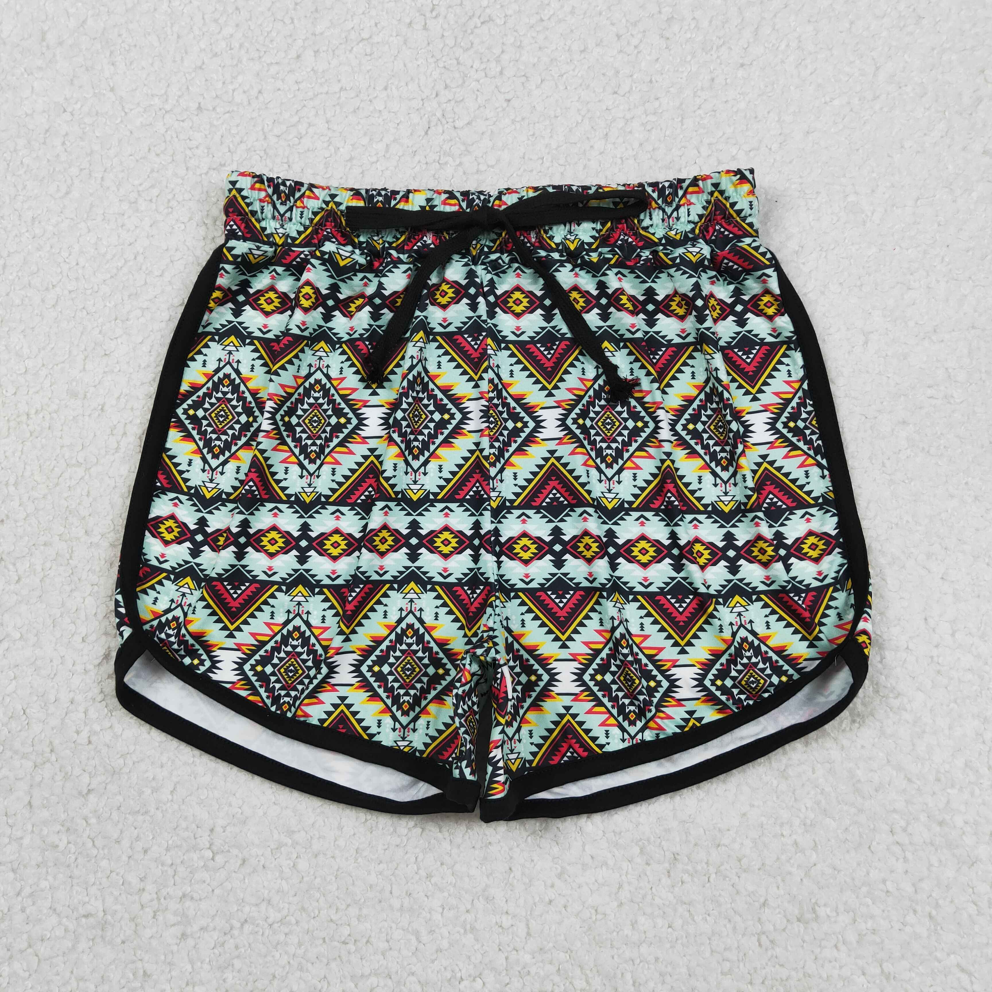 SS0452 Adult women western aztec summer shorts