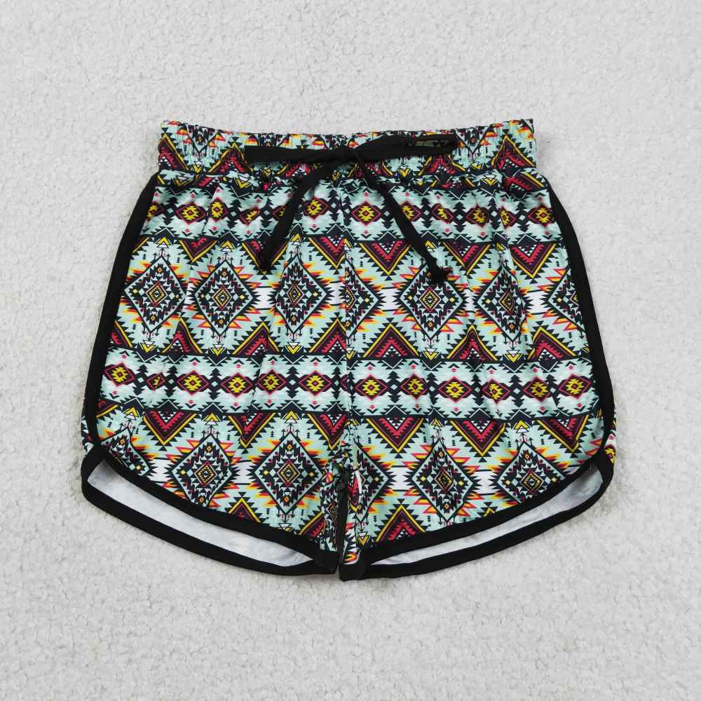 SS0452 Adult women western aztec summer shorts