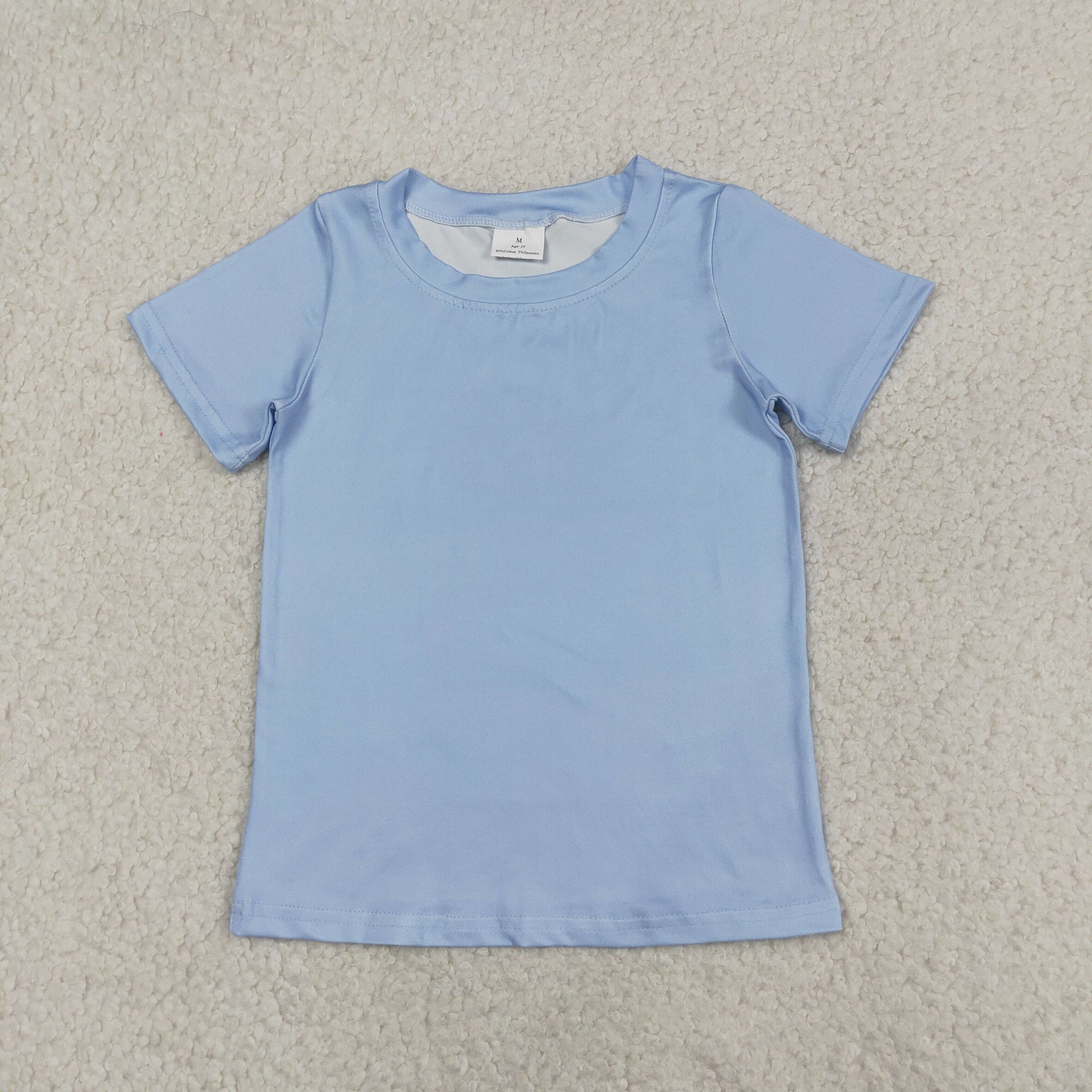 BT1765  RTS Blue PUPPY print short sleeve boy t-shirt