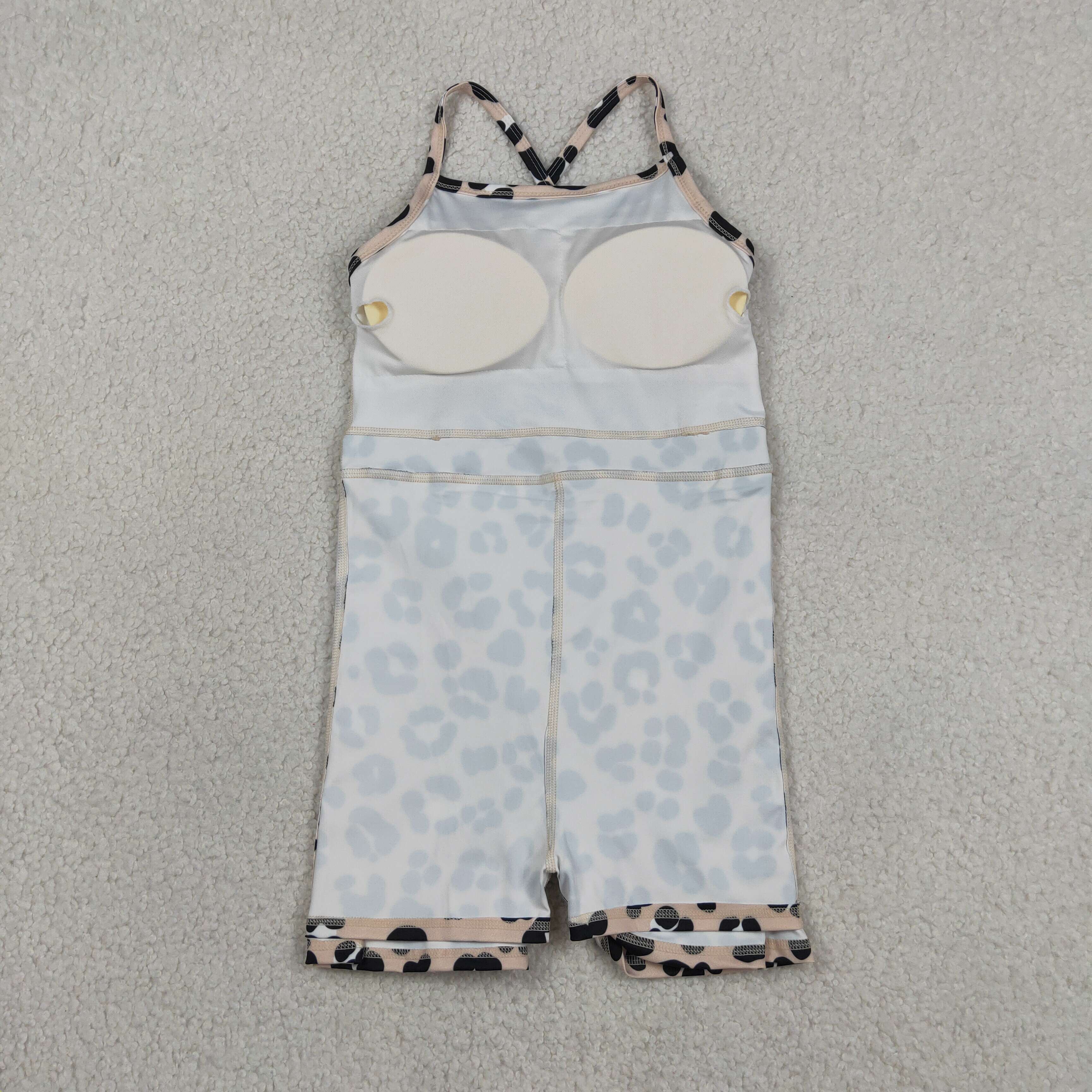 GSD2650 RTS Black leopard print active girl yoga dress