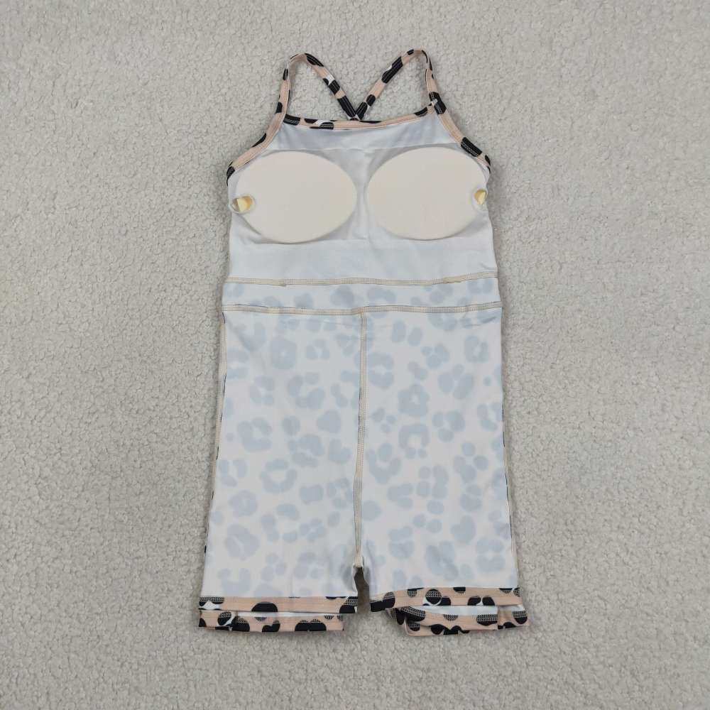 GSD2650 RTS Black leopard print active girl yoga dress