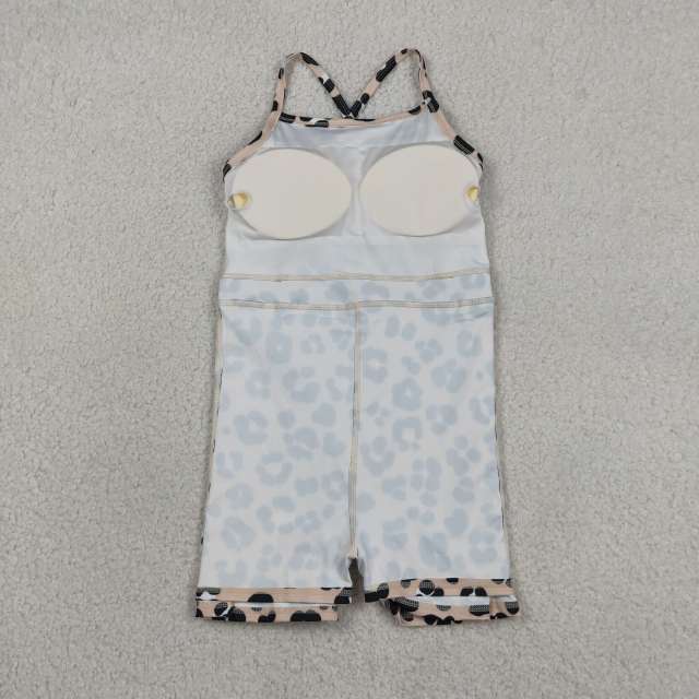 GSD2650 RTS Black leopard print active girl yoga dress