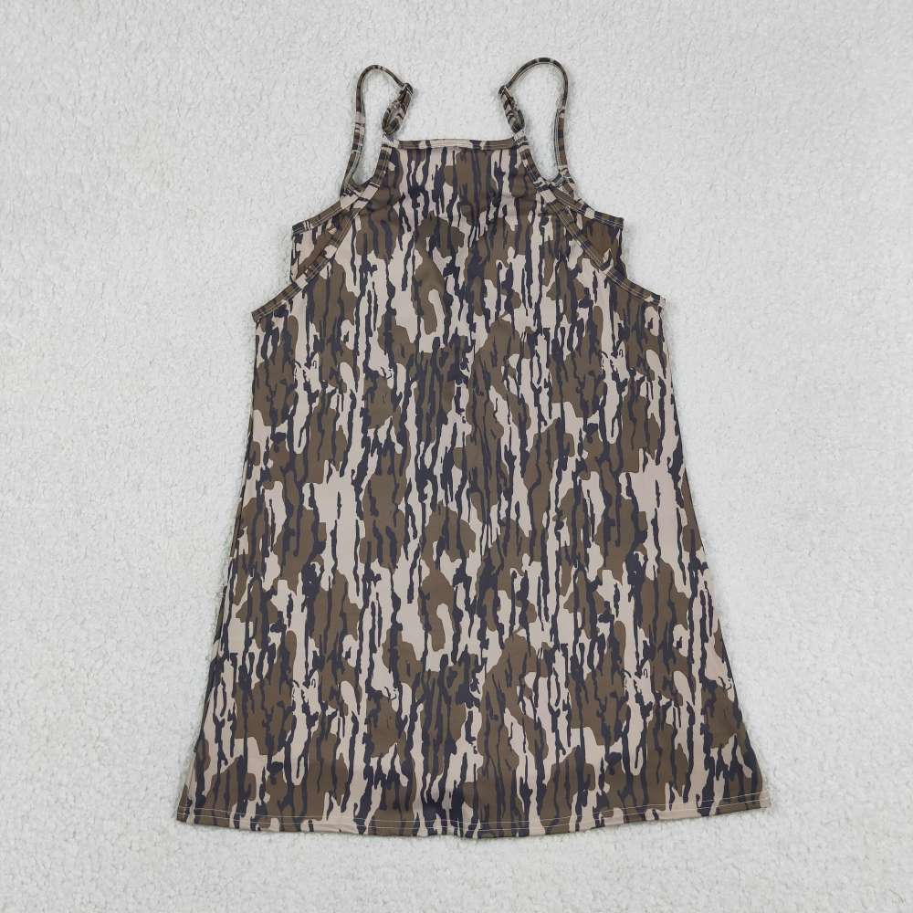GSD2744  Adult women OLIVE camo dress