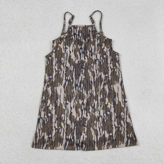 GSD2744  Adult women OLIVE camo dress