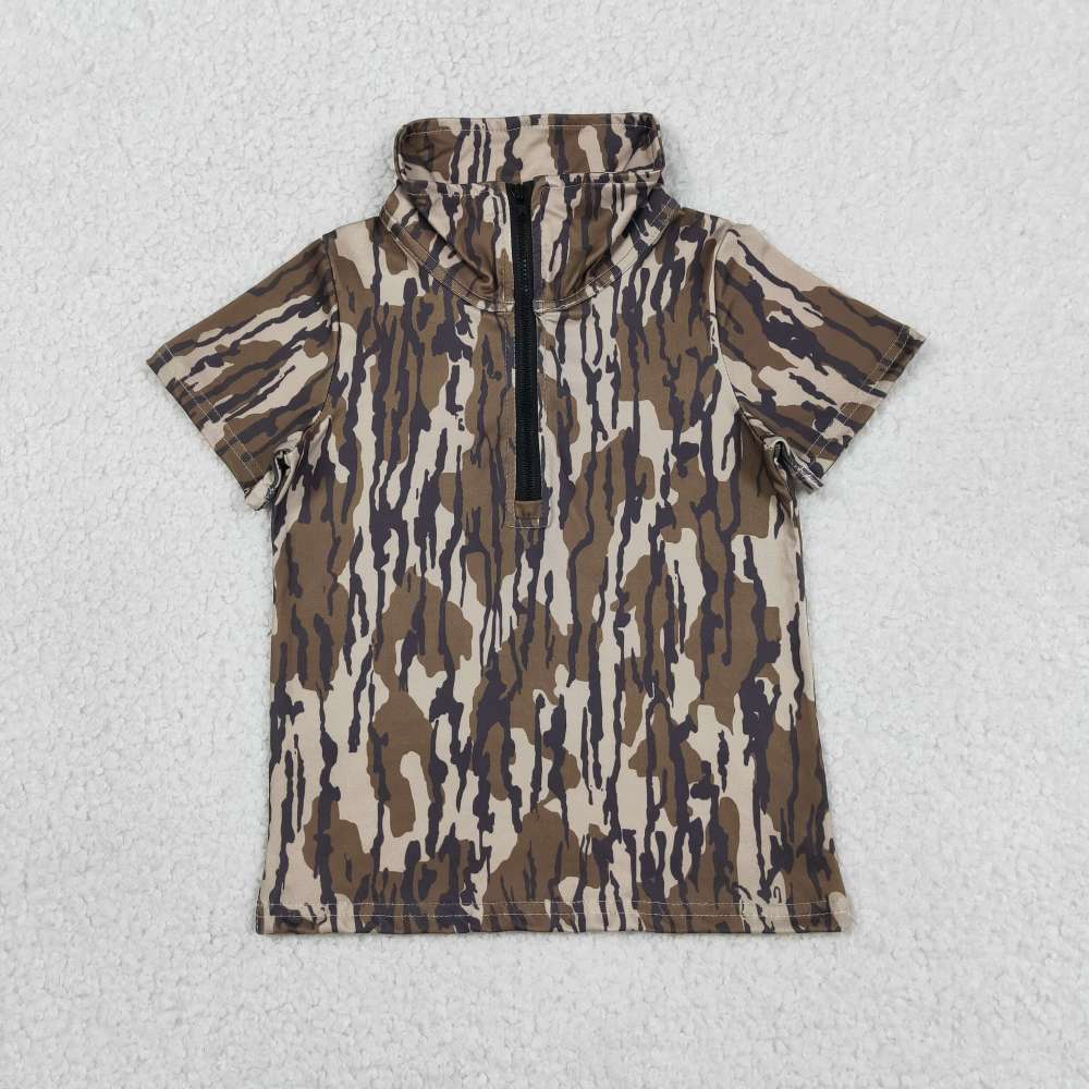 BT1726 RTS olive camo Print short sleeve boy t-shirt