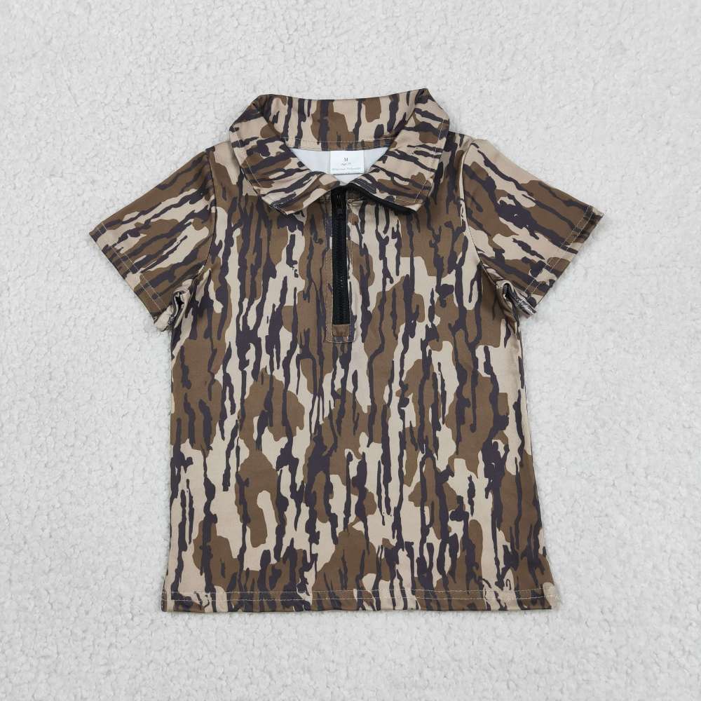 BT1726 RTS olive camo Print short sleeve boy t-shirt