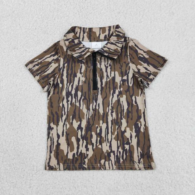 BT1726 RTS olive camo Print short sleeve boy t-shirt