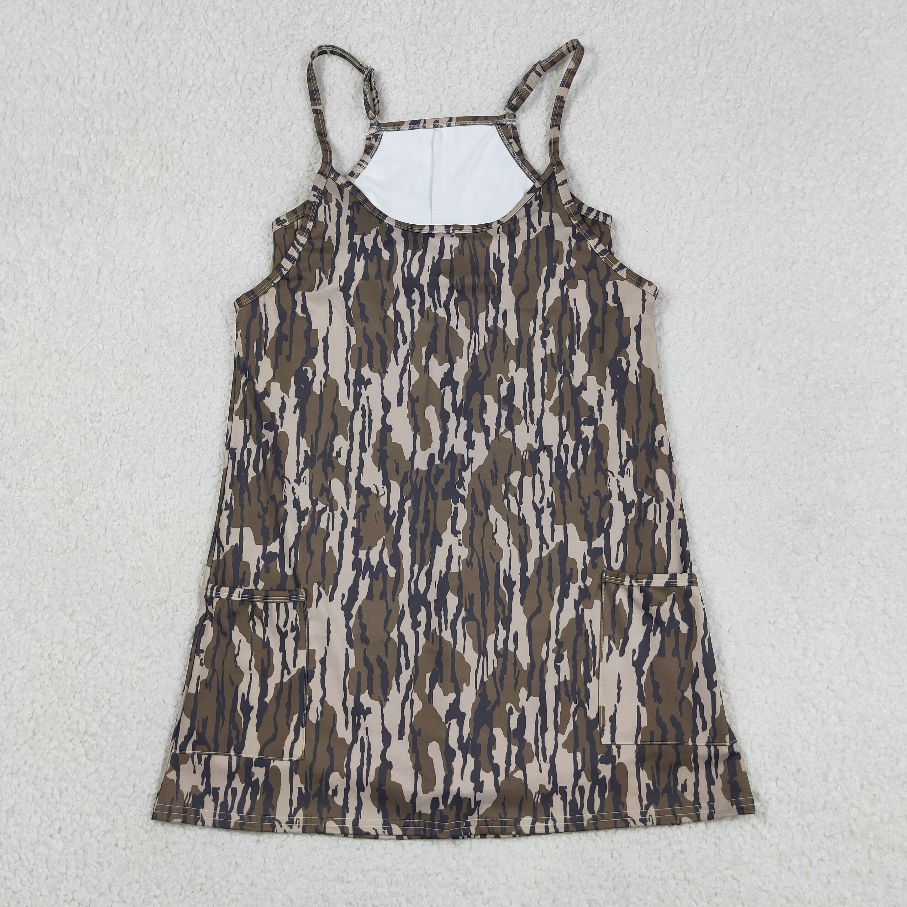 GSD2744  Adult women OLIVE camo dress