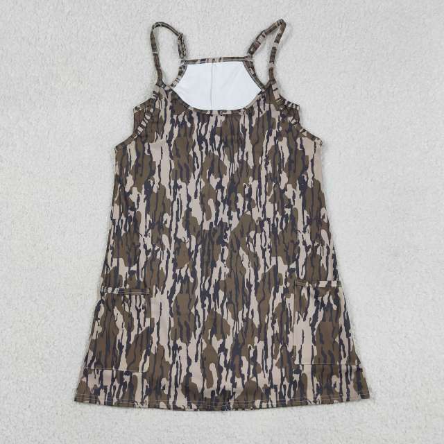 GSD2744  Adult women OLIVE camo dress