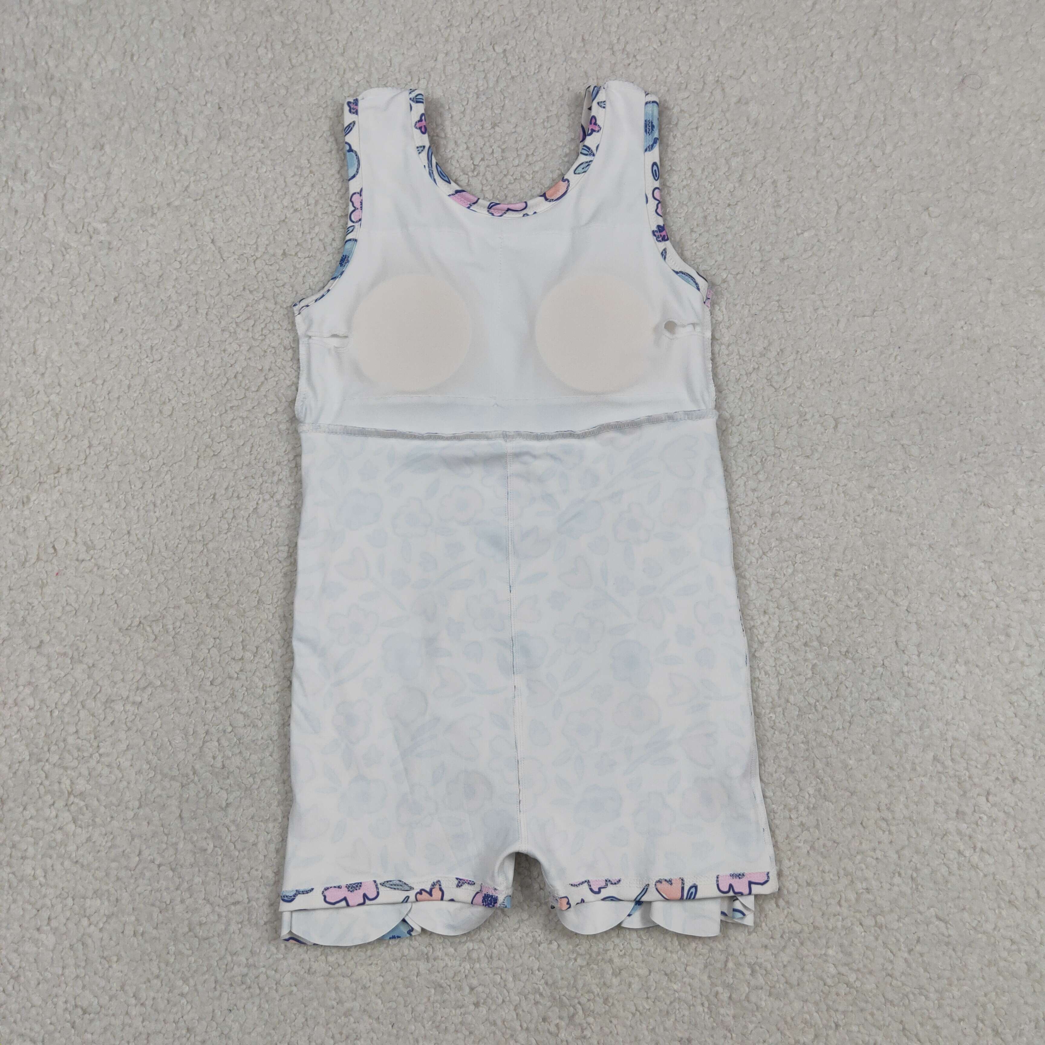 GSD3808   RTS pink purple flowers  girl  summer YOGA dress