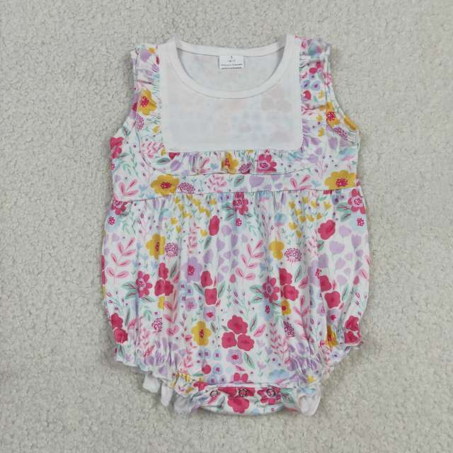 SR4021 Baby Small flowers print sleeveless Rompers