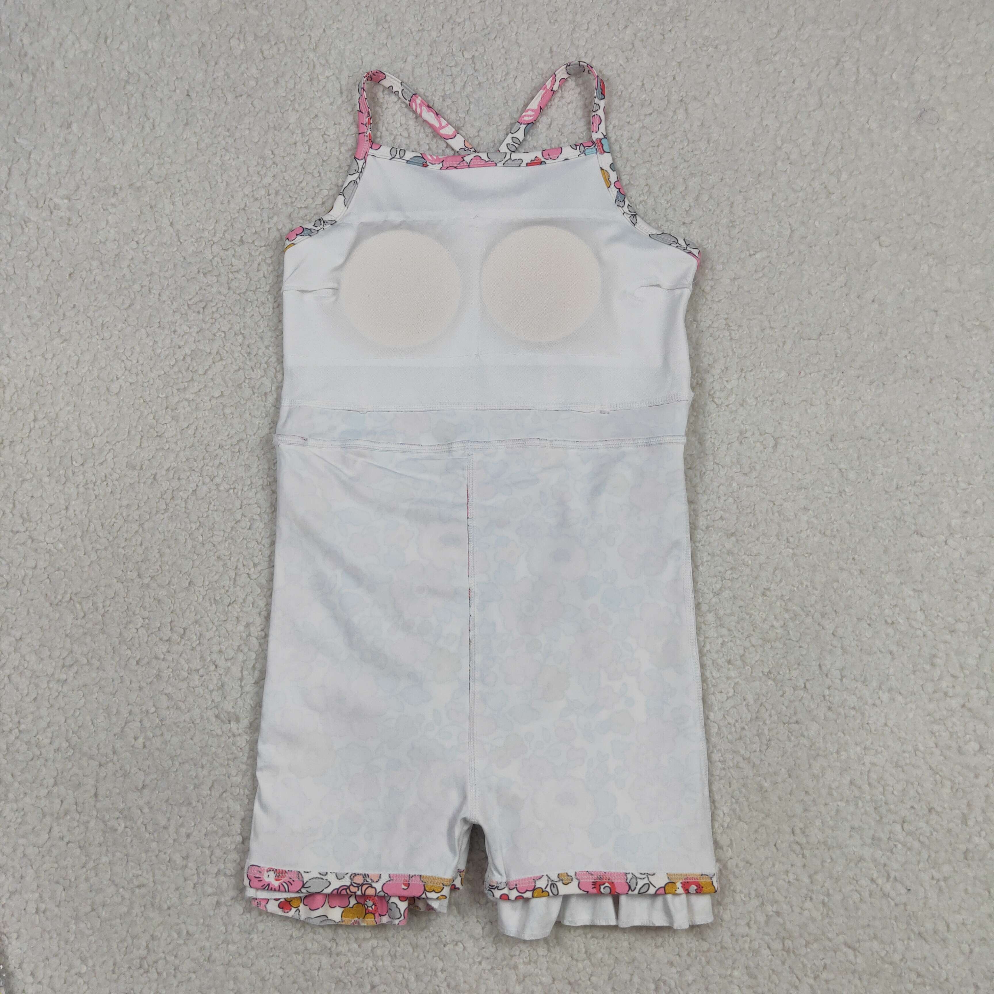 GSD2278  RTS pink SMALL  flowers  girl  summer YOGA dress
