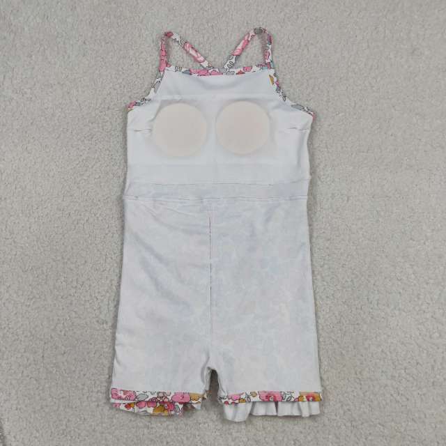 GSD2278  RTS pink SMALL  flowers  girl  summer YOGA dress