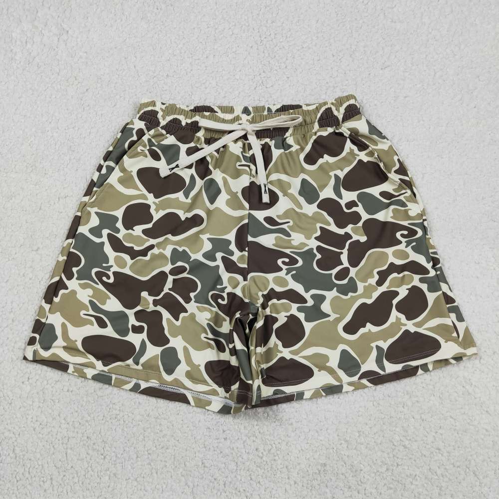 S0474  Adult men CAMO Green  summer swim shorts