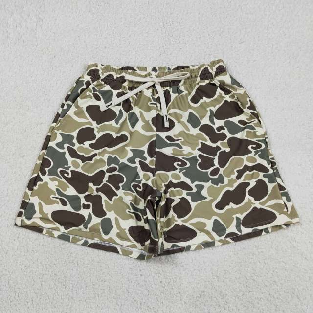 S0474  Adult men CAMO Green  summer swim shorts