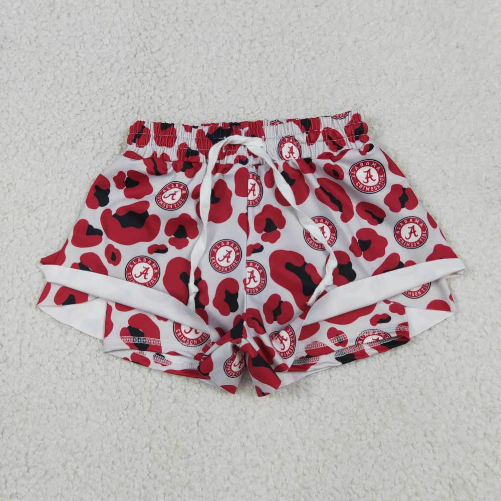 SS0817 Red team A leopard prints girl shorts