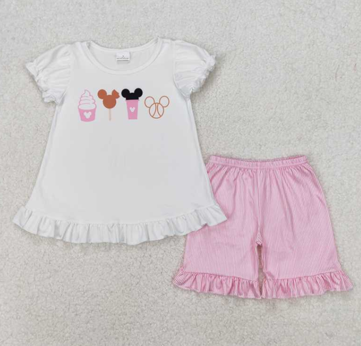 GSSO2127  RTS cartoon mouse  print active girl summer outfits