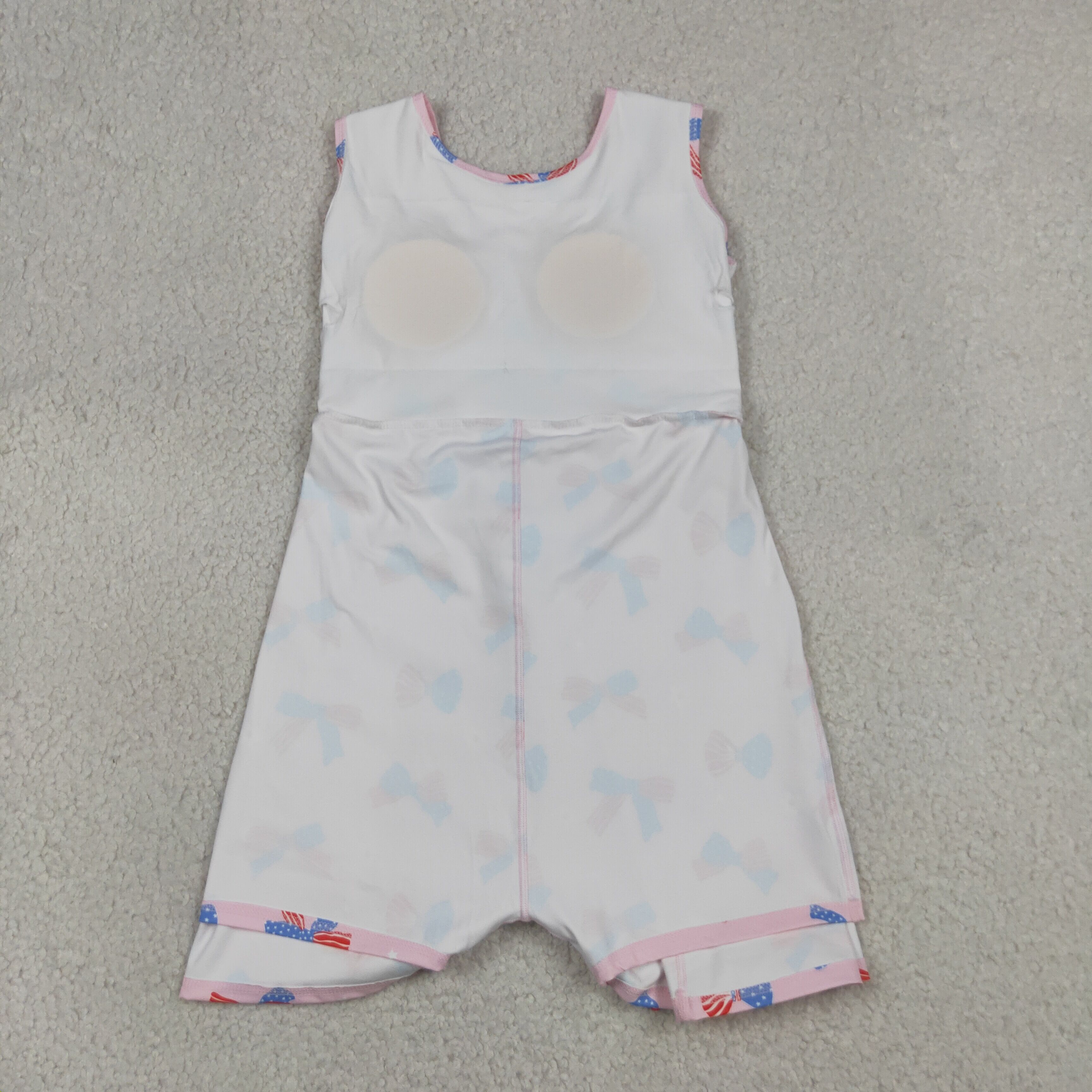 GSD3748  RTS 4th of july bows girl  summer athletic yoga dress