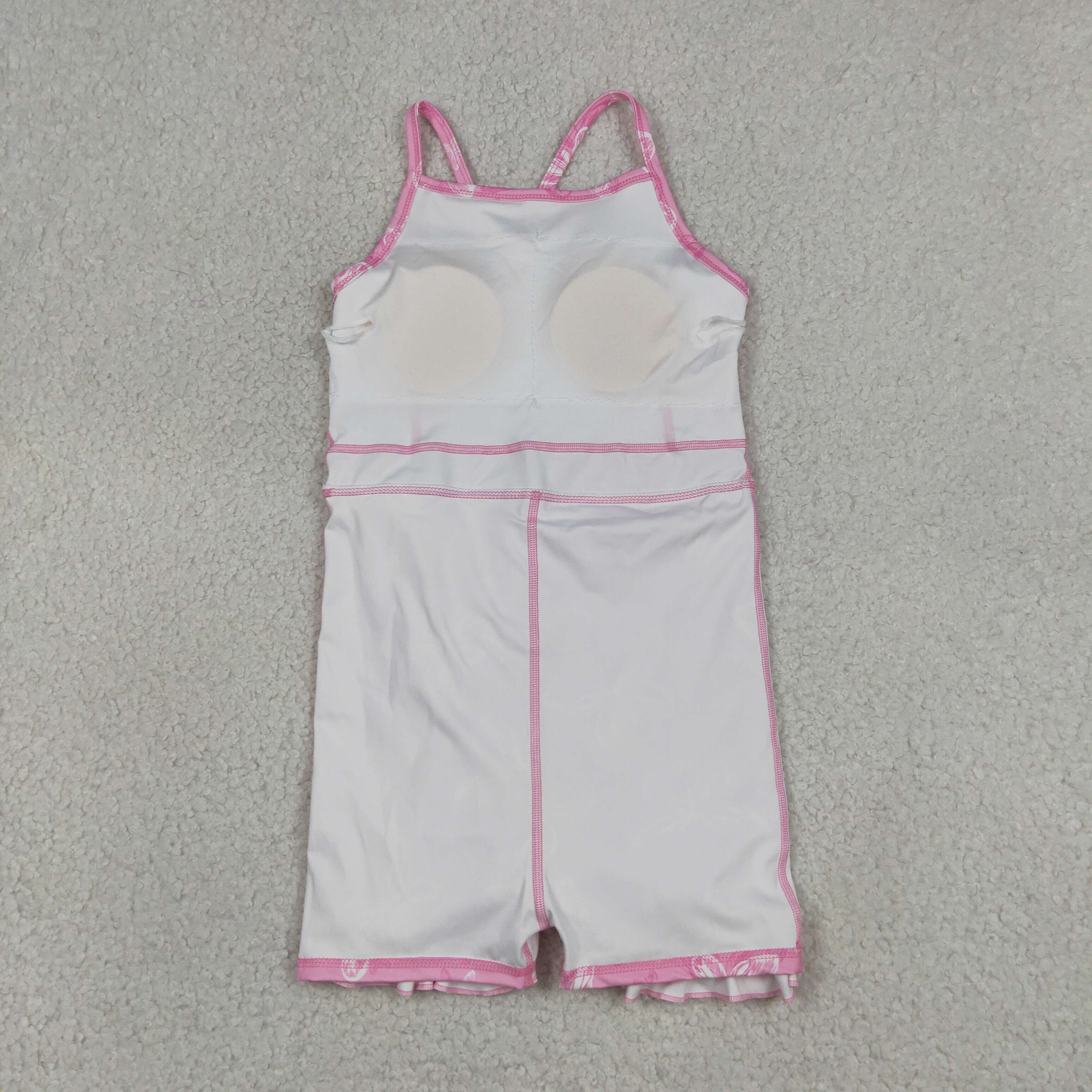 GSD2292  RTS Pink butterflies girl  summer athletic yoga dress