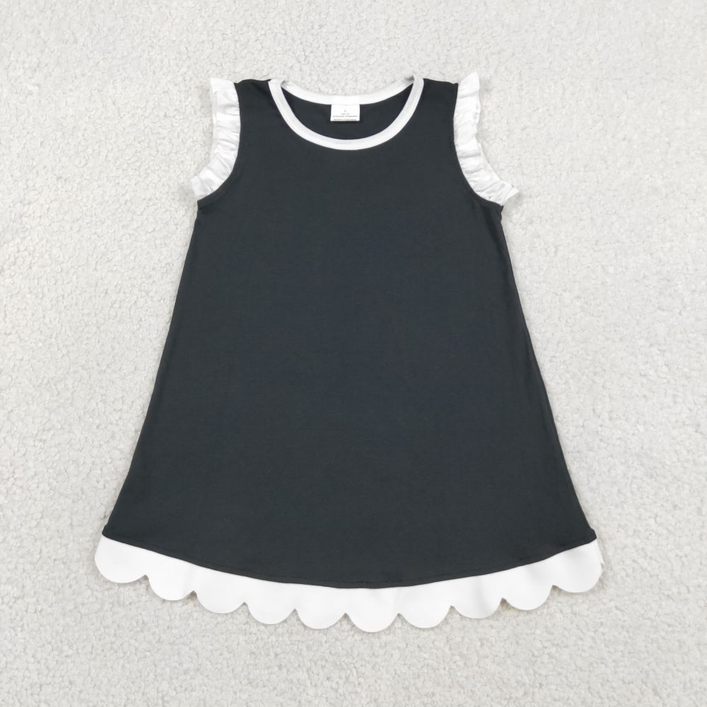 GSD4059  RTS DARK  white summer scallop dress