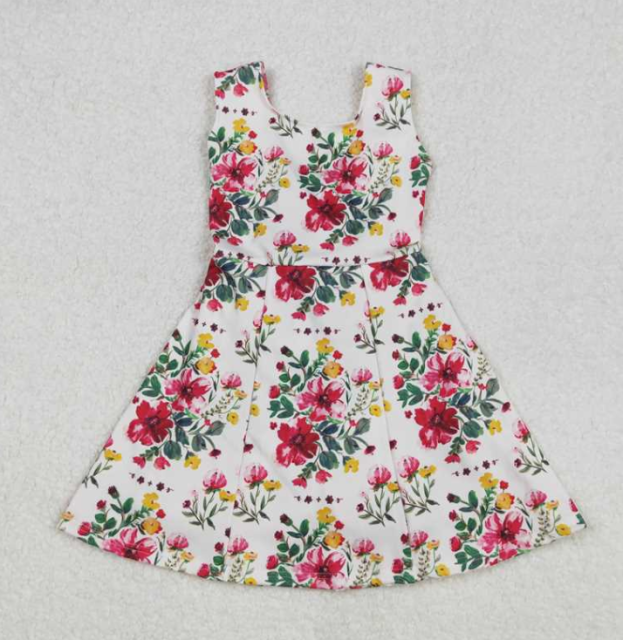 GSD1844   RTS flowers print active girl yoga athletic dress
