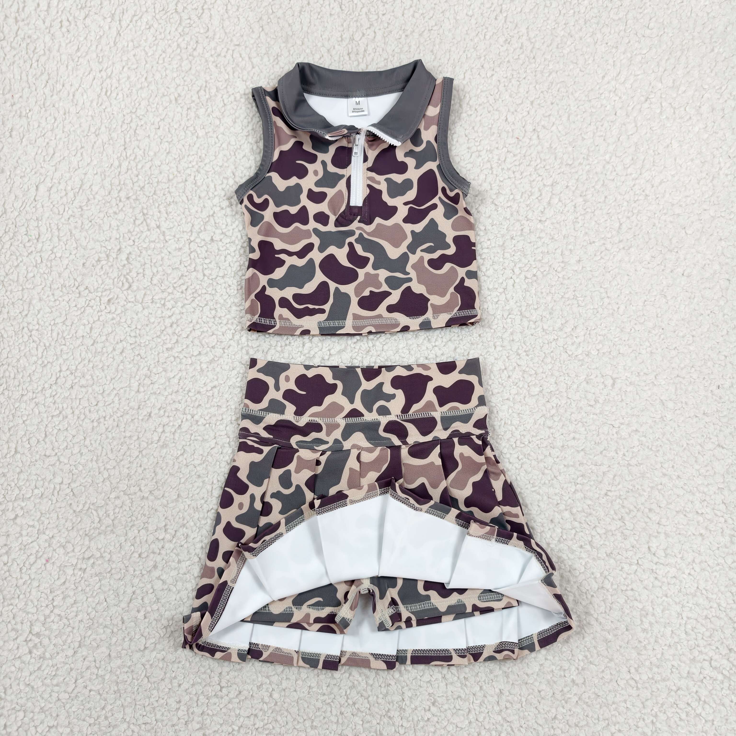 GSD3969   RTS Camo print active girl yoga skirt dress