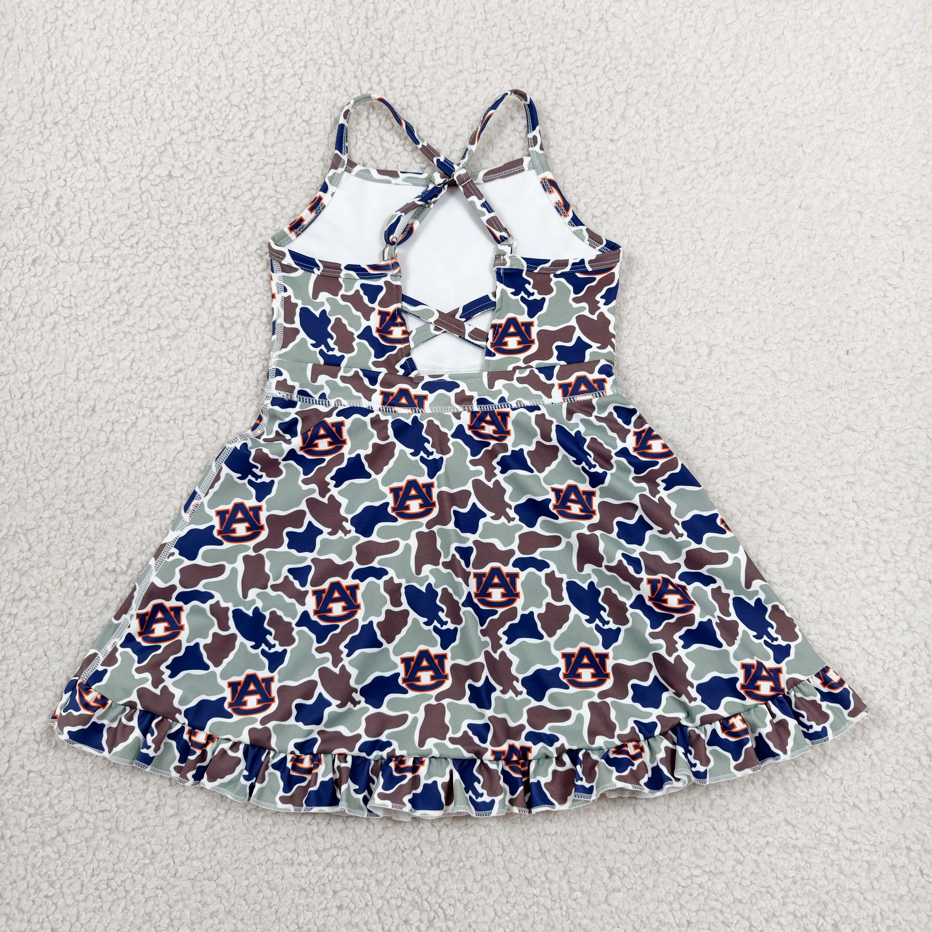 GSD3588 camo UA team Print sleeveless girl outfits