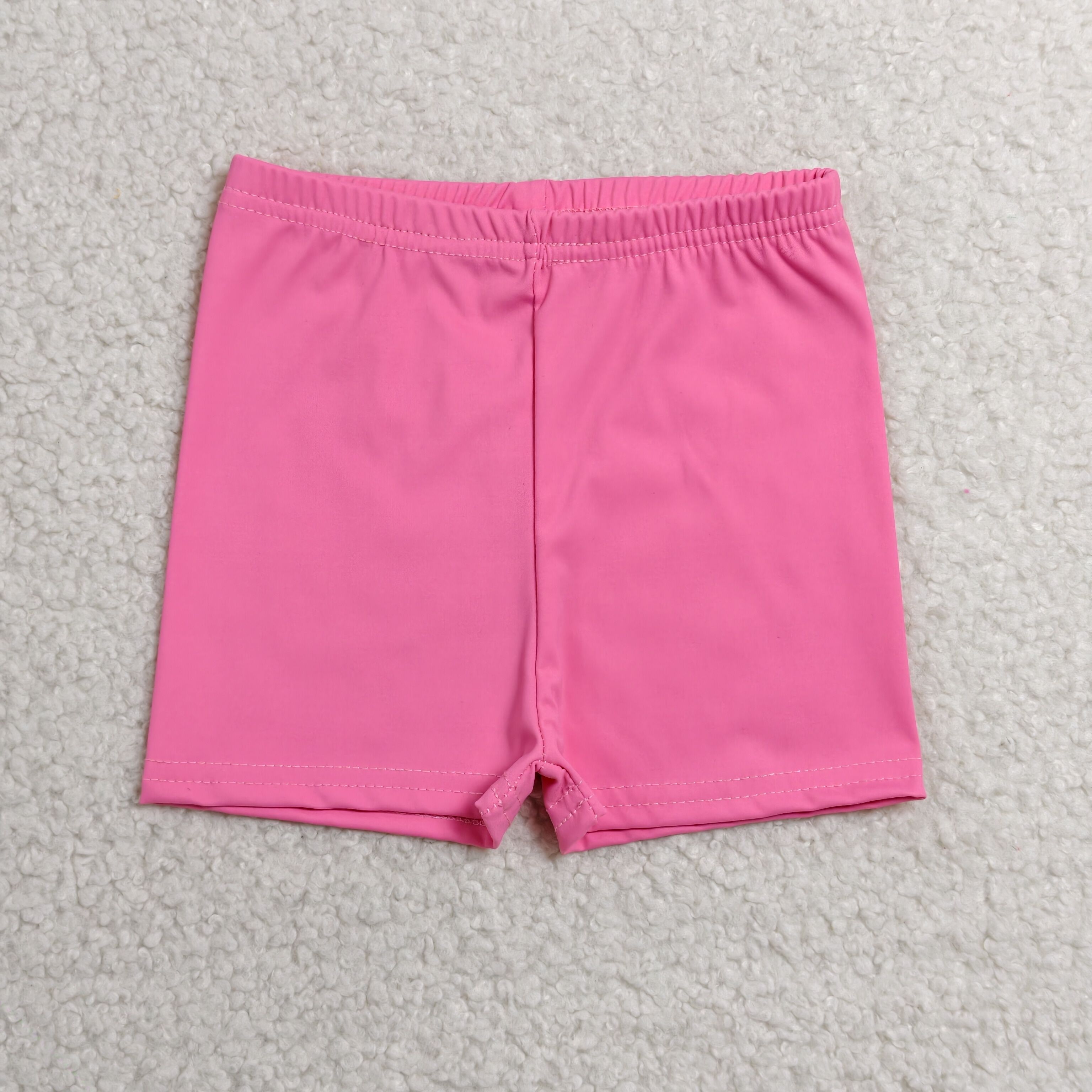 SS0826 Pink  solid Print girl summer athletic yoga shorts