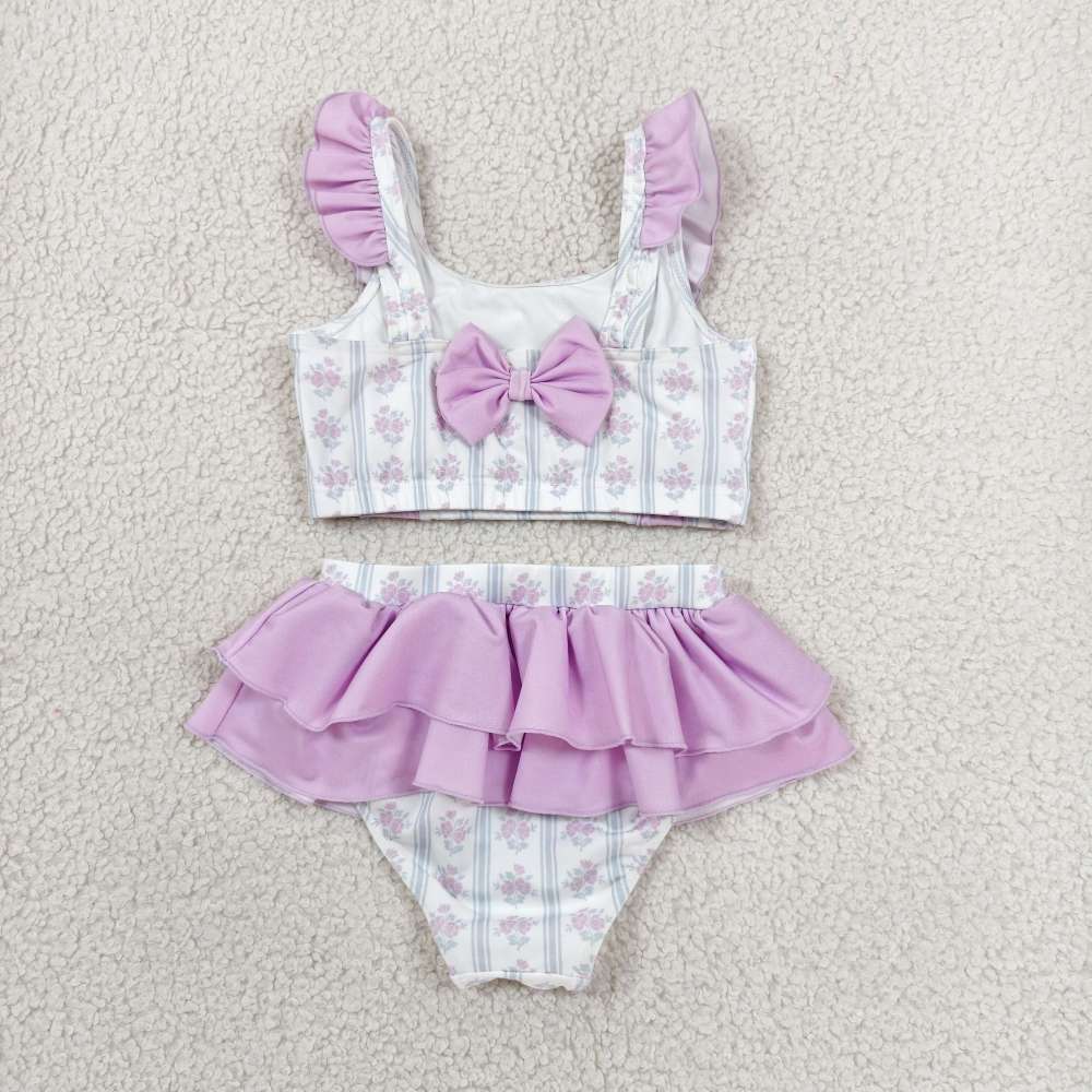 SS0038 cowleopard plaid print  sleeveless Swimwear