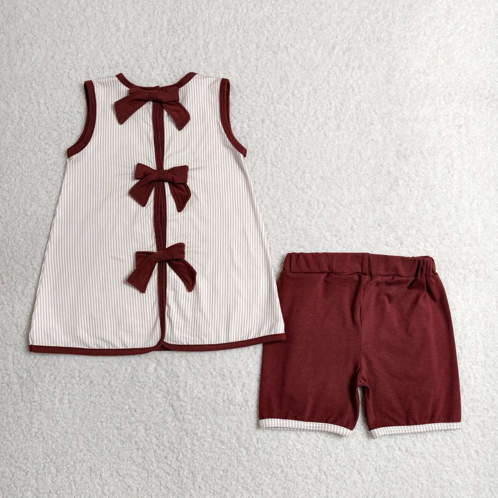 GSSO2763 Brown stripe it's alright to be little bitty print sleeveless girl outfits