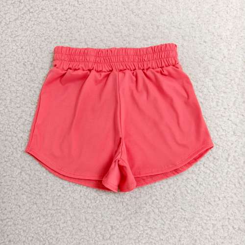 SS0908 Coraline  solid Print girl summer athletic yoga shorts