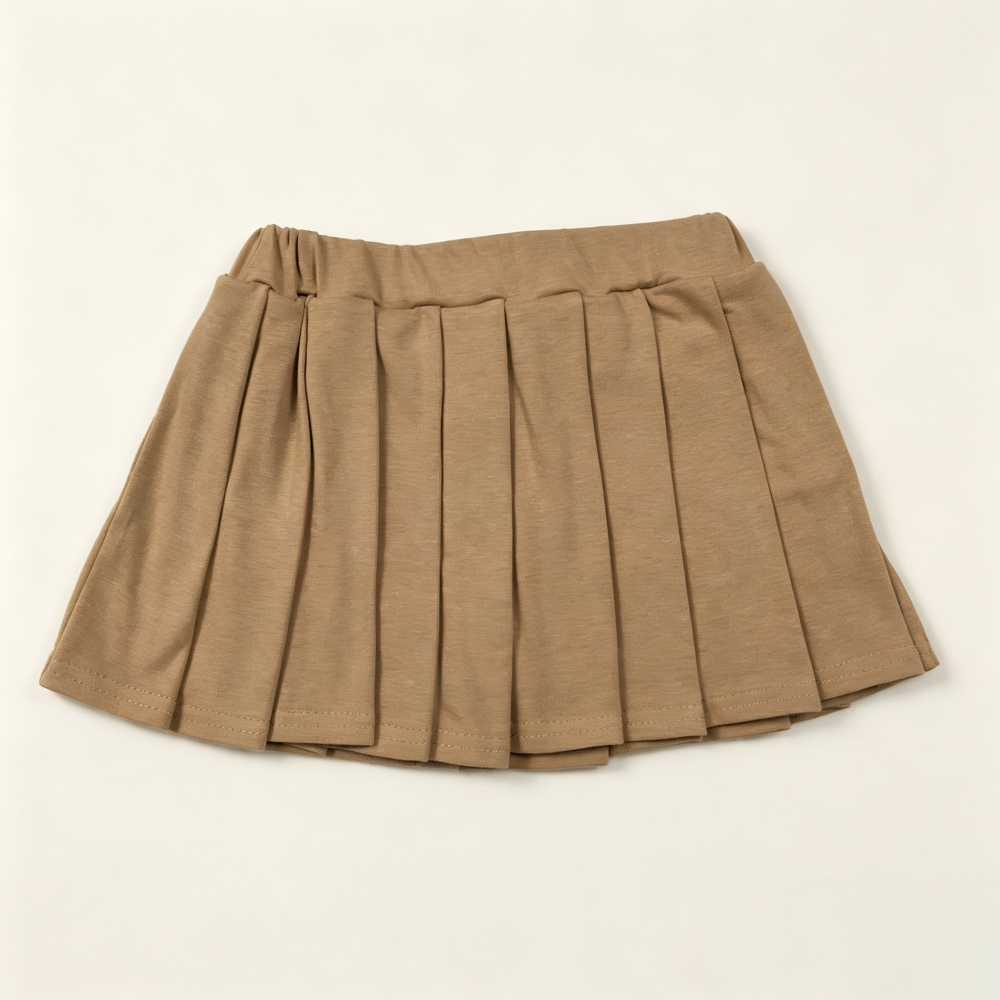GLK0107 RTS Brown solid kids skirt dress