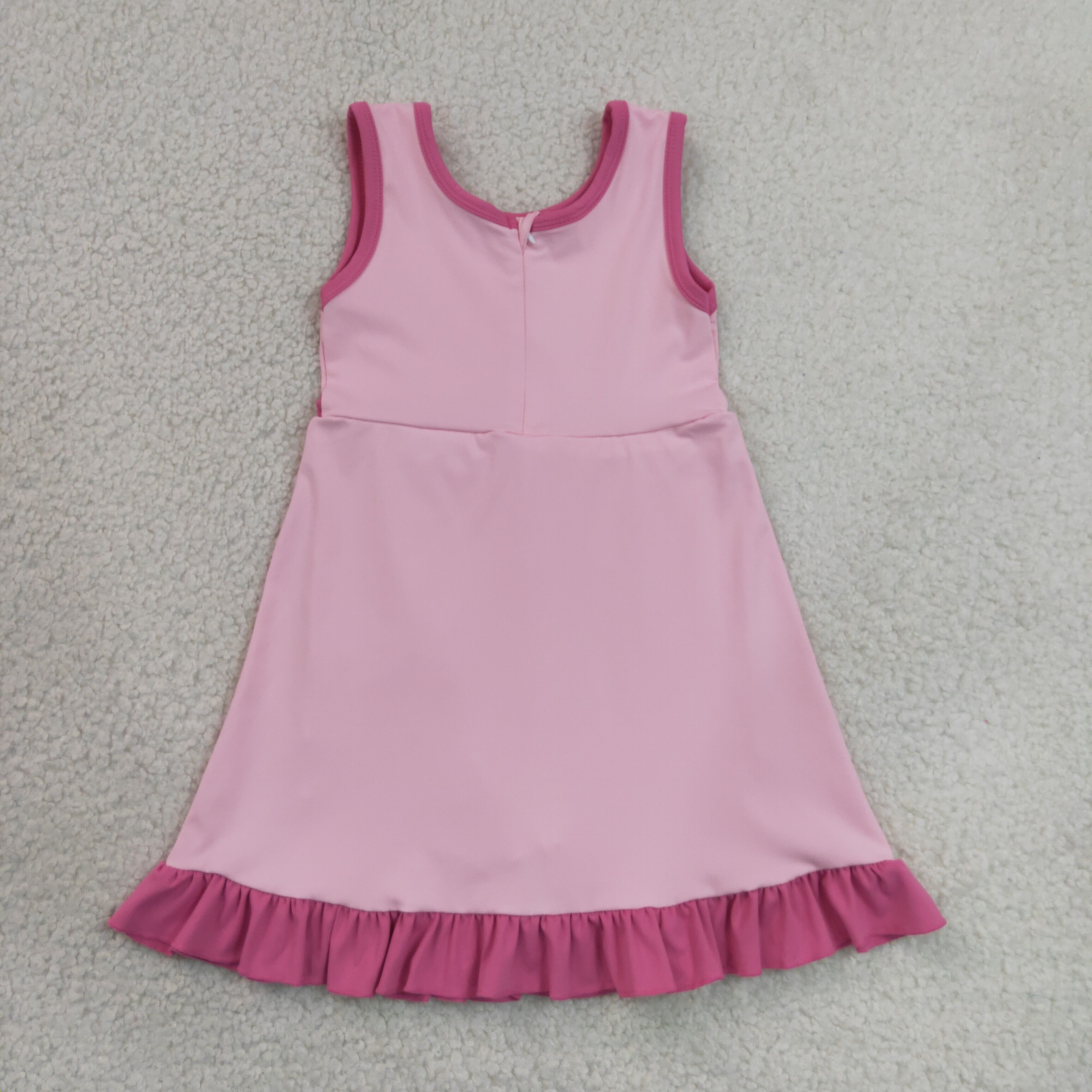 GSD4152 RTS pink  solid active girl yoga dress